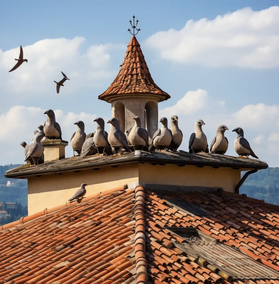 problema piccioni tetto